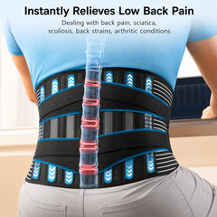 Adjustable Lower Back Brace Lumbar Support Waist Belt For Men Women Pain Relief