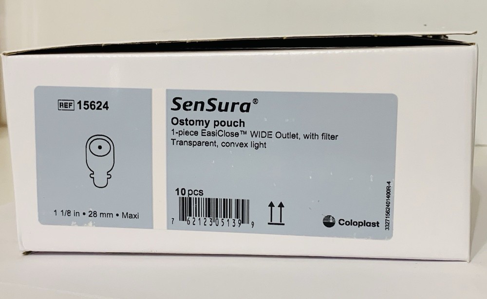 Coloplast 15624 SenSura EasiClose wide outlet Ostomy Pouch Drainable 1BX/10EA