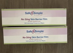 Lot Of 2 Safe N Simple No String Skin Barrier Film 100 Wipes Exp 2027