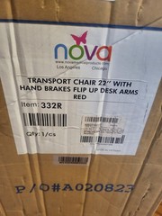 NOVA Heavy Duty Bariatric Transport Wheel Chair with 400 lb. Weight Capacity
