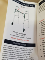 Drive Medical Deluxe 2 Button Folding Walker Model #10210-4ASM with 5″ Wheels