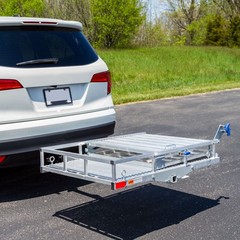 Scooter, Wheelchair Hitch Carrier w/ Ramp, 500 lb Capacity , Silver Spring