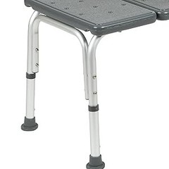 HERCULES Series 300 Lb. Capacity Adjustable Gray Bath & Shower Transfer Bench