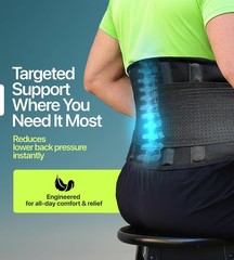 Plus Size Back Brace for Lower Back Pain Relief Adjustable Lumbar Support Belt