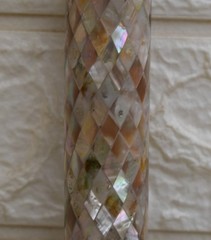 Handcrafted Egyptian Ebony Walking Cane: Mother of Pearl Inlay Stick (36 inch)
