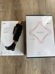 Aircast VenaGo DJO Portable DVT Prevention System Compression Leg Wraps Black