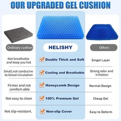 Ergonomic Gel Seat Cushion Honeycomb Design Breathable Non-Slip Support Office