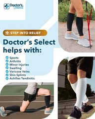 Doctor’s Select 2 Pairs Copper Calf Large-X-Large, Black/White – 2