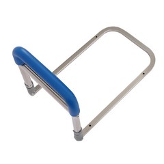 Adjustable 304 Stainless Steel Bed Rail Handrail With Rubber Grip Blue/Silver