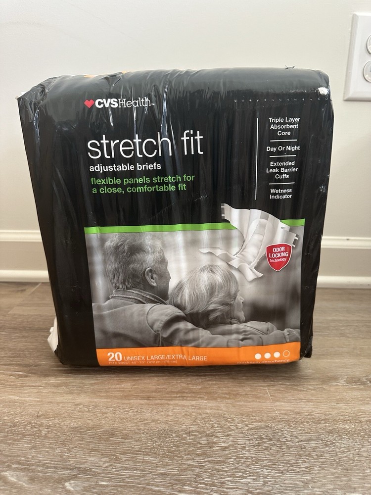 CVS Health Stretch Fit Adjustable Briefs Unisex Large/Extra Large