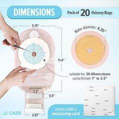 Colostomy Bags 20 PCS, One-Piece Pouching Ostomy Bags, No Mess Ostomy Supplies f