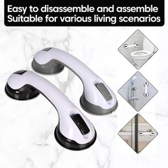 2Pack Shower Grab Bar 12″ Showers Suction Bar Handle Bathroom Safety Grip Handle