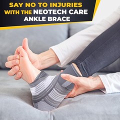 Adjustable Ankle Support Brace Gray, Size M, 1 Unit