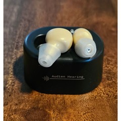 Audien Atom OTC Hearing Aids Pair with Charging Case for Parts or Repair