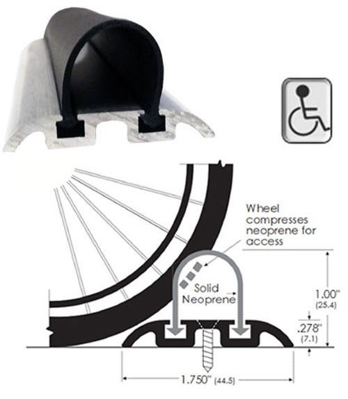 Gordon Glass ADA Friendly Wheelchair Accessible Shower Threshold – 42-in long