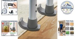 Walker Ski Glides 1-1/8 inch Heavy Duty PVC Feet 2 Pack
