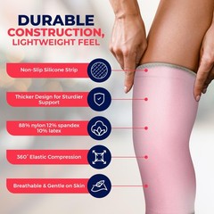 Dr. Arthritis Doctor-Developed Thick Knee Brace Support, Secure S, Pink