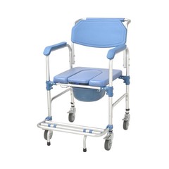 Portable Folding Commode Chair Shower Toilet Chair for Elderly & Disabled