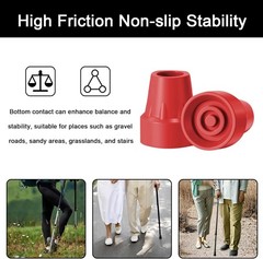 4 Pack Replacement Rubber Cane Tips 3/4 Inch Heavy Duty Rubber Crutch Tips No…