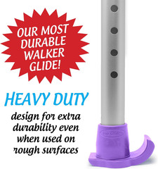 Top Glides Duraski Extra Durable Walker Glide Skis for 1 1/8 Inch Tubes (Purple)