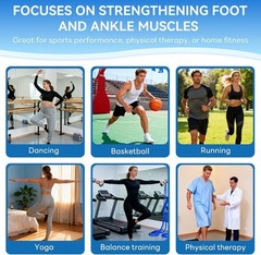 Ankle Board, Foot Strengthener, Axis Board, Single Leg Balance Board, Blackboard