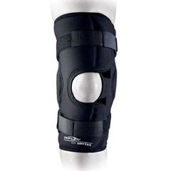 DonJoy Adult Black Deluxe Hinged Open Popliteal Knee Wrap Brace w/Drytex Size Lg