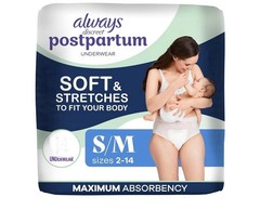 56 Count Always Discreet Postpartum Incontinence Underwear Women’s S/M Bladder