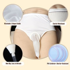 Female Wearable Urinal Bag Silicone Urine CatheterPortable Urine Collector S-5XL