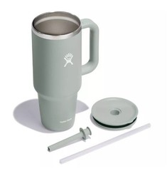 Hydro Flask 40oz All Around Travel Straw Tumbler – Agave: Double-Wall, BPA-Free