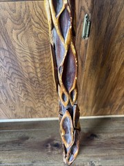 Beautiful vintage Diamond Willow walking stick/cane 36″ Heavy Duty Rubber Grip