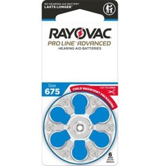 Rayovac Proline Advanced Hearing Aid Batteries | Size 675 (60 pack)