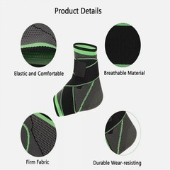 Ankle Support Strap Compression Wrap Bandage Brace Sprain foot Pain Relief US