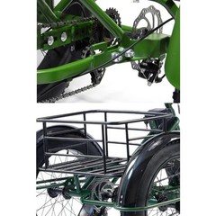 Folding 350W Adult Electric Tricycle, 3 Wheel E-Bike, Removable Battery, Basket