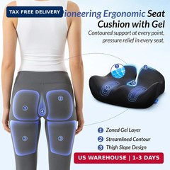 ZIKEE Pioneering Gel Seat Cushion for Sitting Without Stuffiness, Ergonomic Memo