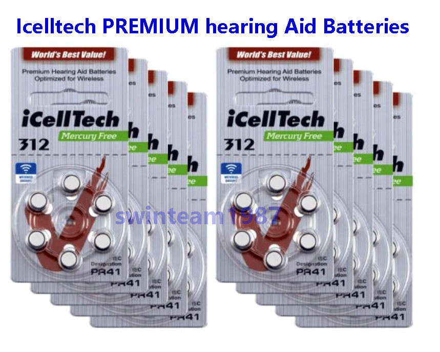 Icelltech Size 312 Hearing Aid Batteries – 180 Count