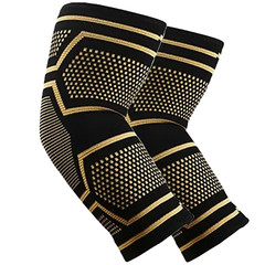 Copper Elbow Compression Sleeve Elbow Brace For Tennis Arthritis Bursitis US