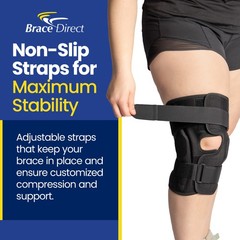 Plus Size Deluxe Hinged Knee Brace with Compression Wrap for Big & Wide Thighs