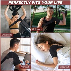 TISMOD Shoulder Brace for Men and Women, Rotator Cuff Medium, Black