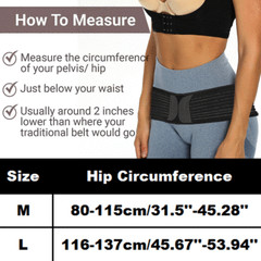 Sacroiliac Support Belt Lumbar Back Hip Pain Increases Mobility for Men Women