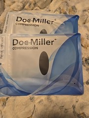 2 Doc Miller Open Toe Compression Socks 15-20mmHg Recovery Varicose BLACK