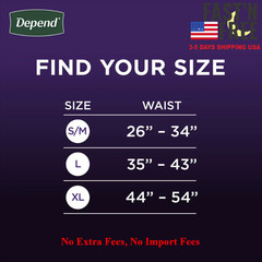 2Pack Depend Night Defense Men’s Incontinence Underwear, L, 22 Ct, Adult Diapers