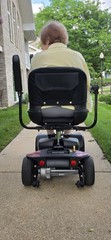 Pride Mobility Go-Go Sport 4-Wheel Mobility Scooter Red w/ Basket & Charger