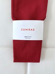 NEW! COMRAD Knee-High Compression Socks Size Large 10-13 Red Burgundy 1 pair