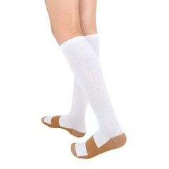 (3 Pairs) Copper Infused Compression Socks 15-20mmHg Graduated UNISEX S-XXL