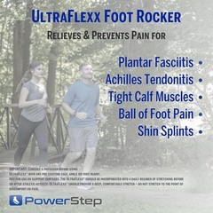 PowerStep UltraFlexx Foot Rocker, Foot and Calf Stretching, Pain Relief for Plan