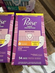 1-Poise Ultra Thin Pads W/wingsLight Regular 2- Ultra Thin 54 -3 Boxes Total 132