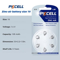 Hearing Aid Batteries 1.4V A10 A13 A312 Zinc-air Battery PKCELL Lot