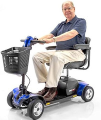 S74 Go-Go Sport 4-Wheel Electric Mobility Scooter for Adults with Free Accessor