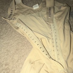M&D Beige Compression Pants Adjustable Front Close Full Body Compression Garment