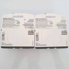 Walgreens LOT OF 2 Size 675 Hearing Aid Batteries 24 Count Zinc 1.45V Exp 02/28